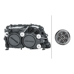фара !левая с корректором H7/H1/PY21W/W5W/24V\ MB Actros III 08> 1EH009513-031 HELLA