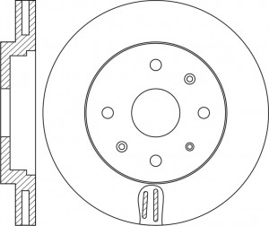 Диск тормозной OPEL ASTRA 04-10/MERIVA 03-10 передний RN1202 RN1202 NIBK