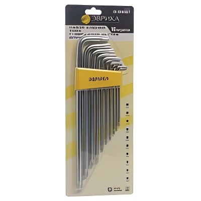 Набор ключей TORX T9-Т50 Г-образных экстрадлинных 10 предметов ЭВРИКА ER-15101XLT EVRIKA