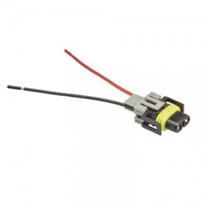 Разъем 2-х конт. гнездовой, к фарам H8, H11, H27/2, с проводами 0,75 кв.мм (1212 LECAR010310703 LECAR