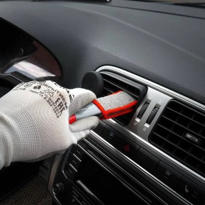 Щетка для чистки салона серо-красная AIRLINE ABFN005 AIRLINE