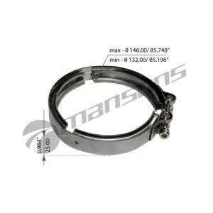 хомут глушителя !d146/d132 h=25 RVI ,Volvo FH12/16 900.608 MANSONS