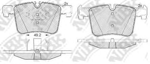 Колодки тормозные BMW 1 (F21),3 (F30),X3 (F25) передние (4шт.) NIBK PN0558 NIBK