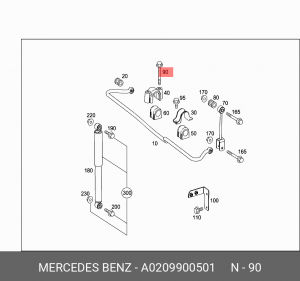 Болт М12 MERCEDES-BENZ A0209900501 A 020 990 05 01 MERCEDES BENZ
