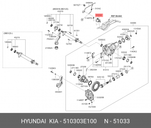 Насос вакуумный KIA Bongo 3 (06-) (4WD) привода включения полного привода OE 510303E100 HYUNDAI KIA