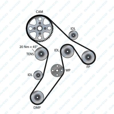 SKODA OCTAVIA (A7) (2013>)/VW GOLF VII (2012>) 941060 DAYCO