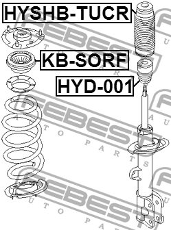 Подшипник опоры амортизатора HYUNDAI SANTA FE (CM) 06-12, KIA SORENTO 09-15 KB-S KB-SORF FEBEST