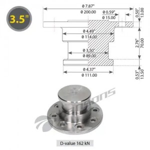 шкворень 3,5" потайной болт 200.204 MANSONS