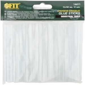 Стержень клеевой 11х100мм 12шт. прозрачные,по стеклу и пластику FIT 14411 FIT