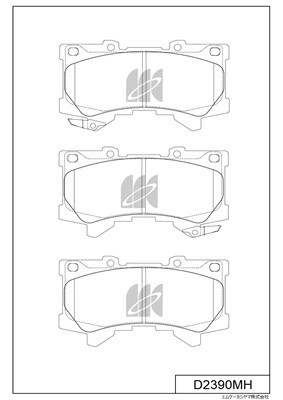 Колодки тормозные дисковые Lexus LX VJA310 21.12-  Toyota Tundra VXKA70,VXKH80 2 D2390MH MK KASHIYAMA