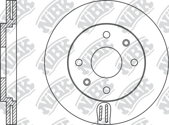 Диск тормозной передние CITROEN C3/C4/C5 03/BERLINGO 96/PEUGEOT 206/307/PARTNER  RN1152 NIBK