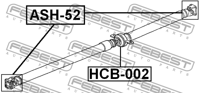 Крестовина карданного вала HONDA CR-V RD1/RD2 1997-2001 (20x52) ASH-52 ASH-52 FEBEST