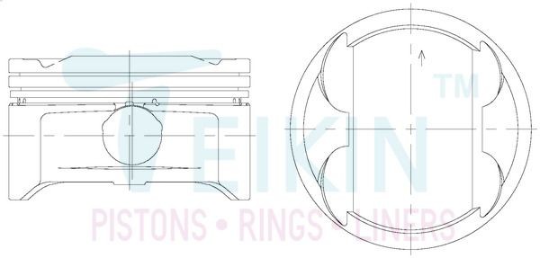 к-кт поршней! STD (4 шт.)\ Hyundai ix35/Sonata 09> 51144STD TEIKIN