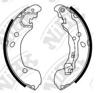 Колодки тормозные NISSAN Micra (K12E) RENAULT Clio задние (4шт.) NIBK FN1255 NIBK