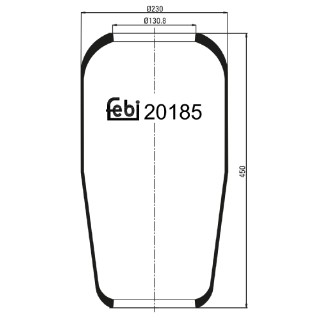 пневмоподушка !кон 444-230-130.8/130.8 \MAN F90/2000 20185 FEBI BILSTEIN