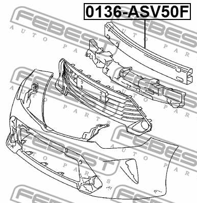 Усилитель бампера переднего TOYOTA CAMRY 08.11- 0136-ASV50F 0136-ASV50F FEBEST