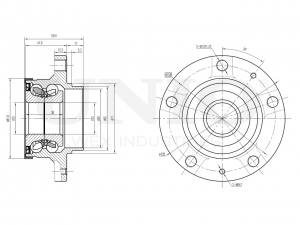 Ступица задняя (с ABS) HUB-20070 UNIO