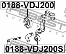 Ролик обводной TOYOTA LAND CRUISER URJ202,UZJ200,VDJ200 2007.09- 0188-VDJ200S 0188-VDJ200S FEBEST