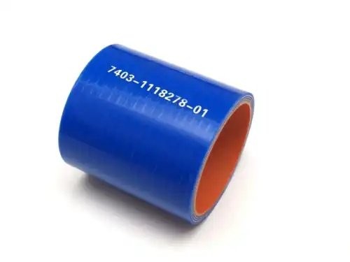 Патрубок турбокомпрессора КАМАЗ на ТКР 7Н-1 (D56 L69) (7403-1118278-01) силикон  74031118278 TECHNIK