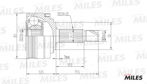 ШРУС наружный LADA 110-112/08-099 1.1-1.5 86- (GKN 302040) GA20195 GA20195 MILES