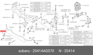 Втулка стабилизатора 20414-AG070 20414-AG070 SUBARU