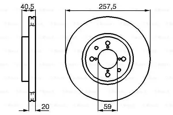 0 986 478 515 диск тормозной передний!\ Alfa Romeo 145-155, Fiat Bravo/Brava/Tem 0 986 478 515 BOSCH