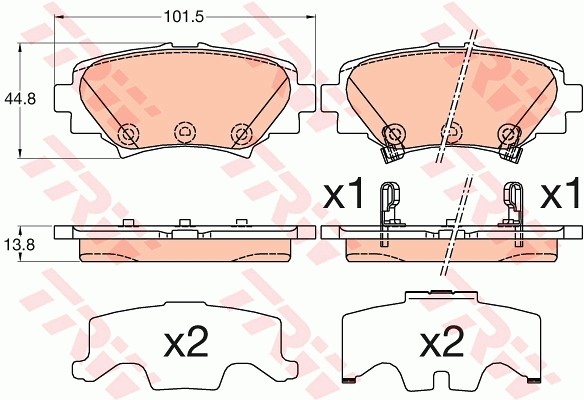 Колодки задние MAZDA 3 (BM) 2013- GDB3593 GDB3593 TRW