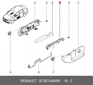 873814486R ОБЛИЦОВКА СИДЕНЬЯ ПЕР Л 873814486R RENAULT