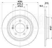 Диск торм. Kia Optima (15-)/Hyundai Creta (21-) 4WD (EPB) зад. d=284 (окраш.) (D DF073113 TRIALLI