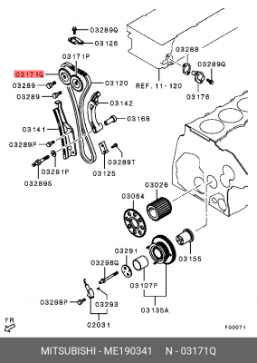 звездочка распредвала! 23z\ Mitsubishi L200/Montero/Pajero 3.2D 00> ME190341 MITSUBISHI