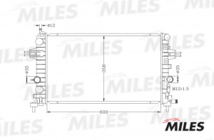Радиатор (механическая сборка) OPEL ASTRA H 1.6/1.8 04-) (NISSENS 63028A) ACRM03 ACRM031 MILES
