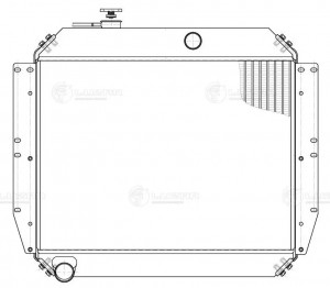 Радиатор ЗИЛ-130 алюминиевый 2-х рядный LUZAR LRC0630 LUZAR