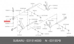 клипса 031514000 SUBARU