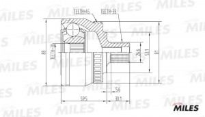 ШРУС наружный AUDI A4/A6/VW PASSAT 1.6-2.3 95-05 (GKN 301955) GA20037 GA20037 MILES