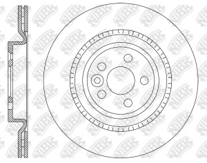 Диск тормозной JAGUAR F-Pace (17-) LAND ROVER Range Rover (17-) задний (1шт.) NI RN2344 NIBK