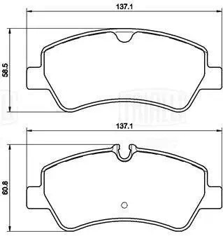 Колодки тормозные дисковые задние с датчиком, керамические PRO PF4392CR TRIALLI