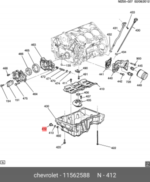 Пробка масляного поддона GENERAL MOTORS 11562588 11562588 GENERAL MOTORS
