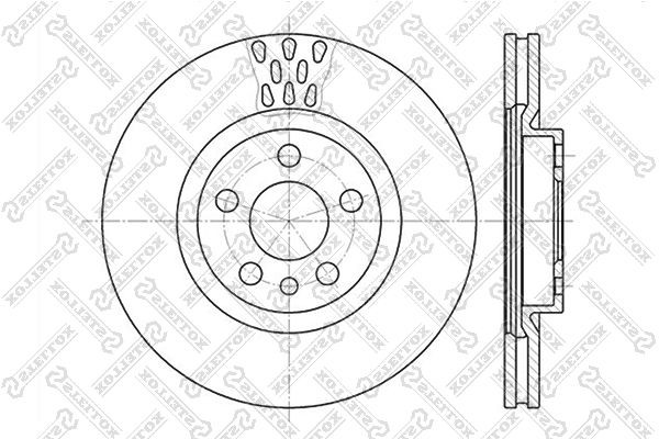 диск тормозной передний!\ Fiat Ulysse, Peugeot 806 2.0/1.9TD/2.1TD 94> 6020-9942V-SX STELLOX