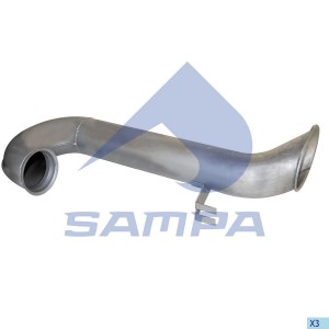 Труба выхлопная глушителя DAF SAMPA 050435 SAMPA