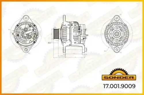 Генератор Premium 28V, 110A  со шкивом  о.н RVI/VOLVO 7421429789 / MAHLE - MG 80 170019009 SONDER