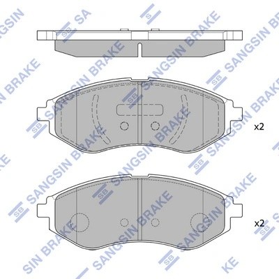 Колодки тормозные CHEVROLET AVEO 1.2-1.4 06- передние SP1158 SP1158 SANGSIN