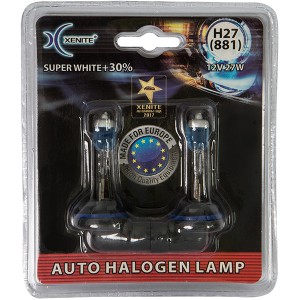Лампа 12V H27(881) 27W PGJ13 +30% 4000К блистер (2шт.) Super White XENITE 1007039 XENITE