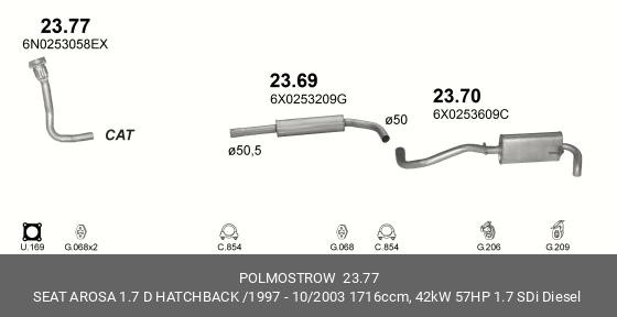 ТРУБА ГЛУШИТЕЛЯ ПРИ МНАЯ С ГОФРОЙ 23.77 POLMOSTROW