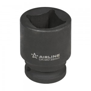 Головка ударная торцевая 1/2 DR четырехгранная 22 мм L=50 мм (ATAS911) ATAS911 AIRLINE