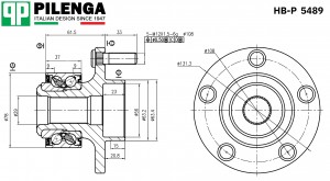 Ступица с подшипником в сборе передняя FOCUS 2, C-MAX HB-P5489 HBP5489 PILENGA