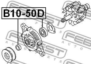 Подшипник генератора B10-50D B10-50D FEBEST