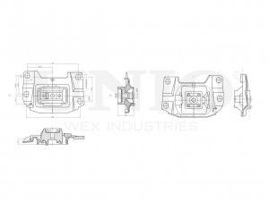 Опора двигателя левая RMP-15036 UNIO