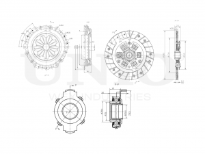 Комплект сцепления с подшипником CLT-20073 UNIO