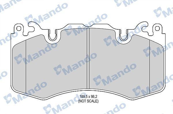 Колодки тормозные LAND ROVER Discovery (09-),Range Rover (09-) передние (4шт.) M MBF015606 MANDO