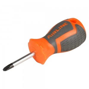 Отвертка крестовая PH1x38мм с эргономичной рукояткой магнитная, пласт.подвес (AT ATAV100 AIRLINE